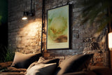 Paul Sinus Kunstdruck 40x60cm Dissolve State Grün Braun Staub Licht Textur Verblassen