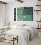 Wandbild 120x80cm Geometrische Kunst Grau Modern Kunstvoll