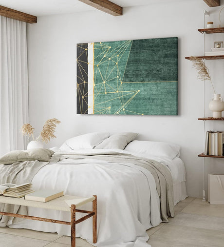 Wandbild 120x80cm Geometrische Kunst Grau Modern Kunstvoll