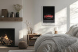 Paul Sinus Leinwandbild 80x120cm The Red Dream Klassischer Roadster Leidenschaft und Kraft Zeitlose Automobilkunst Dynamische Eleganz