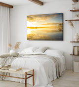 Paul Sinus Wandbild 120x80cm See Sonnenaufgang Natur Nebel Horizont Himmel