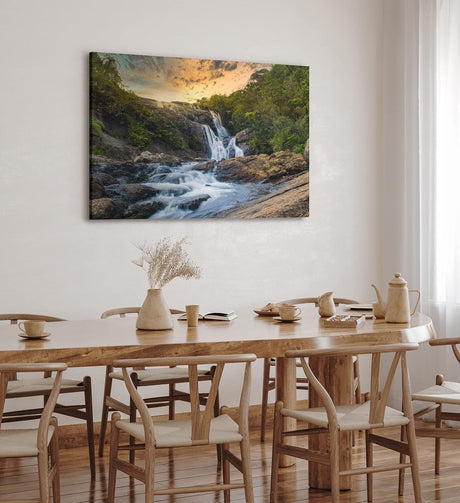 Paul Sinus Wandbild 120x80cm Wasserfälle im Dschungel Thailand Grün Natur