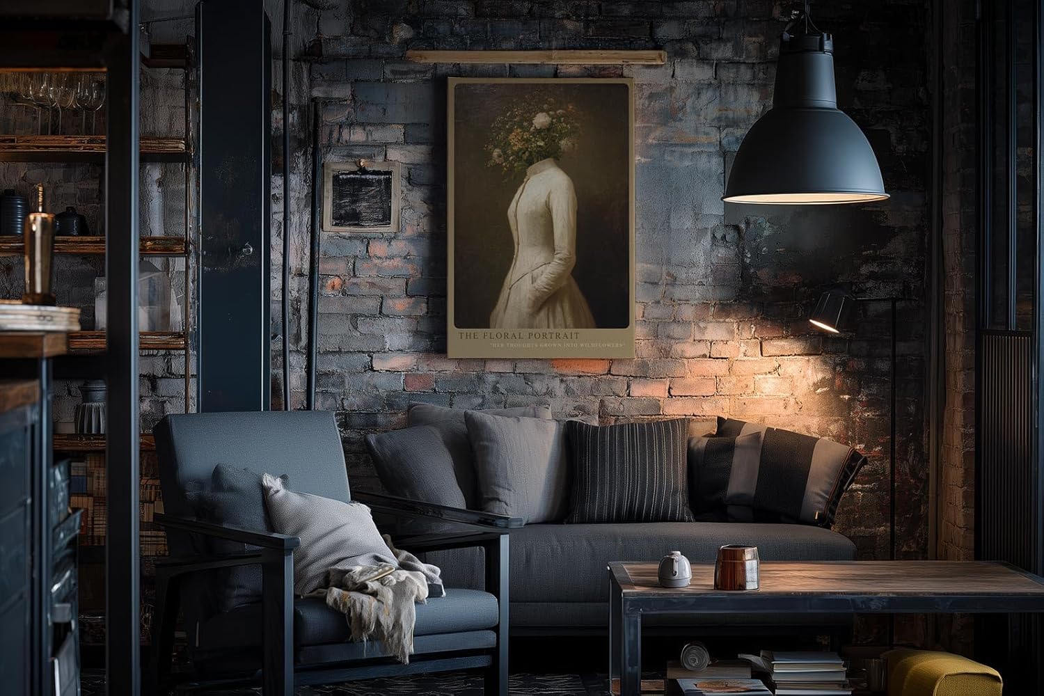 Paul Sinus Wandbild in 40x60cm The Floral Portrait – Stilvolle Kunst mit floraler Symbolik und zeitloser Eleganz