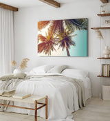 Wandbild 120x80cm Palmen Süden Sonnenschein Sommer Himmel Südsee