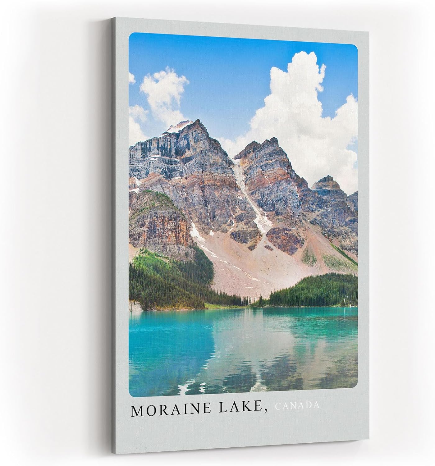 Paul Sinus Kunstdruck 40x60cm Moraine Lake – türkisblauer Gletschersee vor Felsmassiv in Kanada