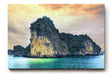 Sinus Art Wandbild 120x80cm Atemberaubendes Inselpanorama mit dramatischem Lichtspiel für exotisches Flair im Raum