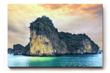 Sinus Art Wandbild 120x80cm Atemberaubendes Inselpanorama mit dramatischem Lichtspiel für exotisches Flair im Raum
