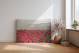 Sinus Art Wandbild 120x80cm Friedliche Blumenlandschaft mit Weitblick und natürlicher Farbintensität