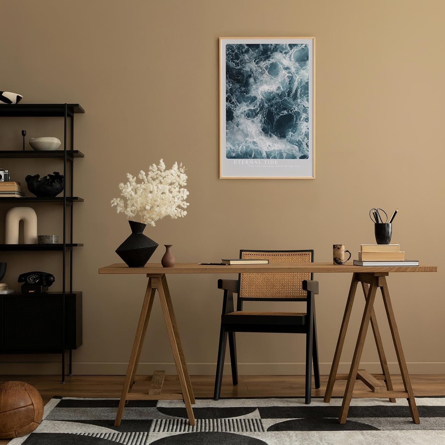 Paul Sinus Leinwandbild 80x120cm Ewige Gezeiten kraftvoll dynamisch mystisch kunstvolle Wandkunst Meeresströmung faszinierend abstrakt harmonisch