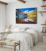Paul Sinus Wandbild 120x80cm Maroon Bells USA Berge Bergsee Natur See Schnee