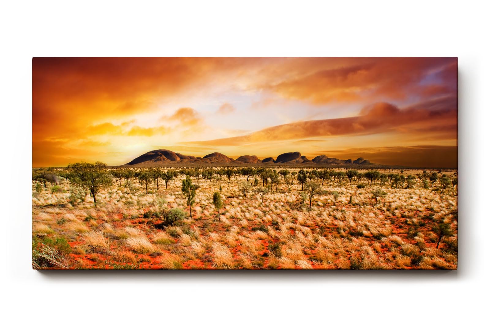 Sinus Art Wandbild 120x80cm Das warme Licht des Sonnenuntergangs verleiht der Szene Tiefe und emotionale Wärme