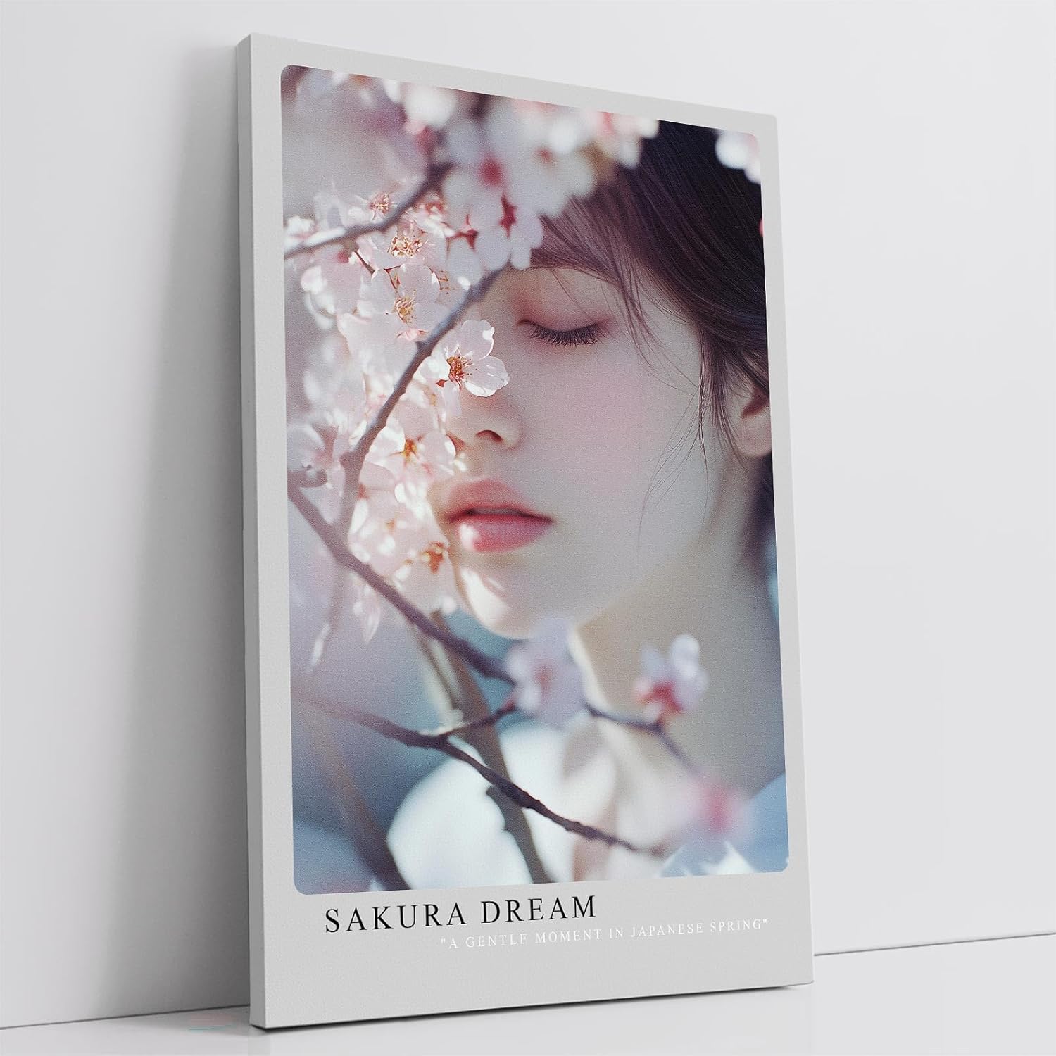 Paul Sinus Leinwandbild 80x120cm Sakura Traum zart poetisch romantisch harmonisch japanisch kunstvolle Wandkunst sanfte Farben faszinierend ästhetisch