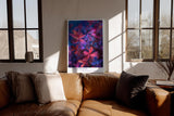 Paul Sinus Wandbild in 40x60cm Neon Bloom – leuchtende Pflanzenblätter in intensiven Neonfarben für moderne Raumgestaltung