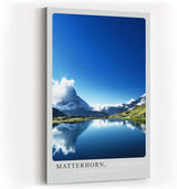 Paul Sinus Kunstdruck 40x60cm Matterhorn – Schweizer Berglandschaft mit Spiegelung im klaren Bergsee