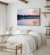 Paul Sinus Wandbild 120x80cm Sonnenuntergang See Bäume Landschaftsbild