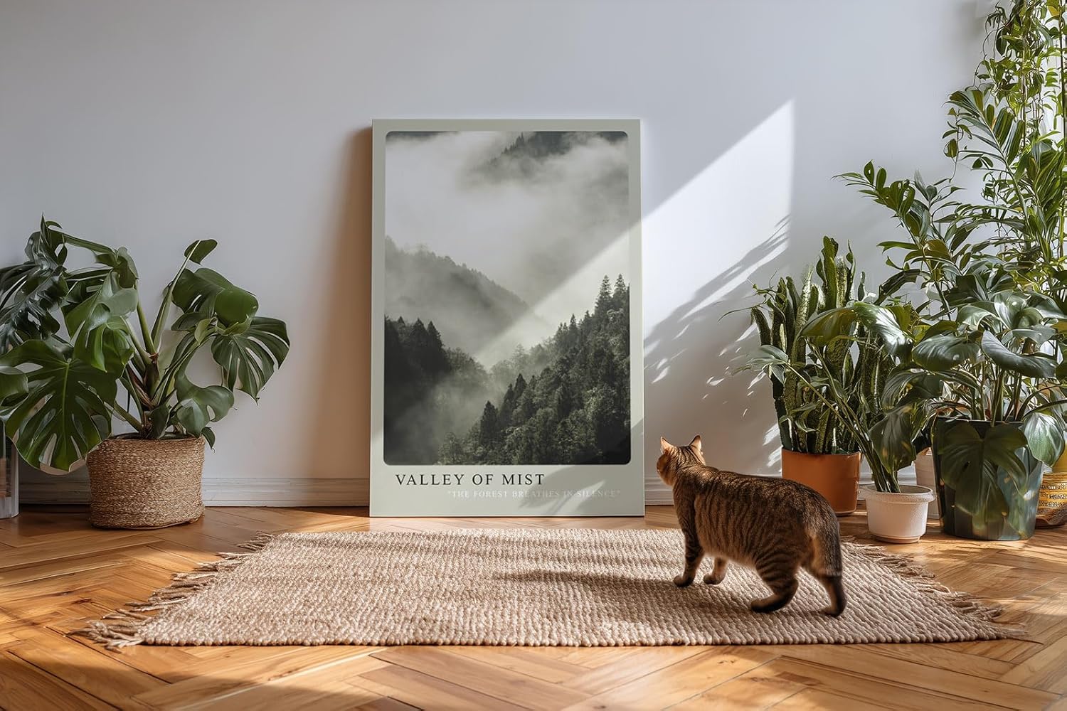 Paul Sinus Kunstdruck 40x60cm Wald Nebel Berge Stille Natur Fotografie Valley of Mist