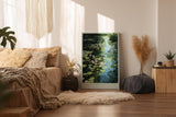 Paul Sinus Wandbild in 40x60cm Water Garden Seerosen und Wasserpflanzen im sonnigen Gartenteich
