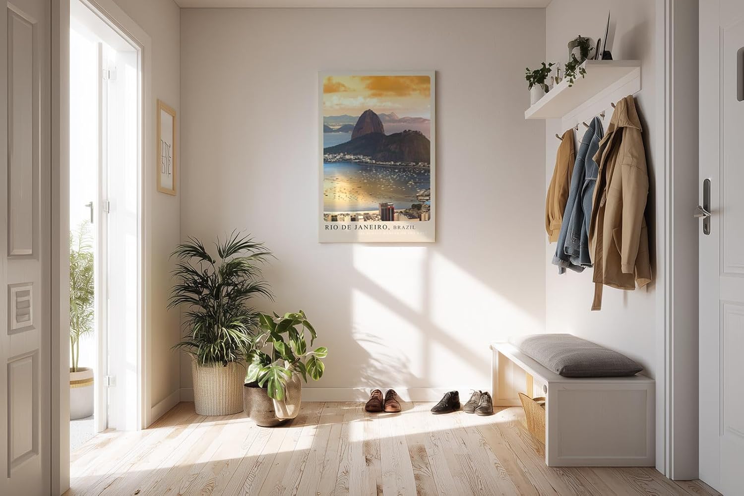 Paul Sinus Kunstdruck 40x60cm Rio de Janeiro Brasilien Sonnenuntergang Meer Stadt Berge