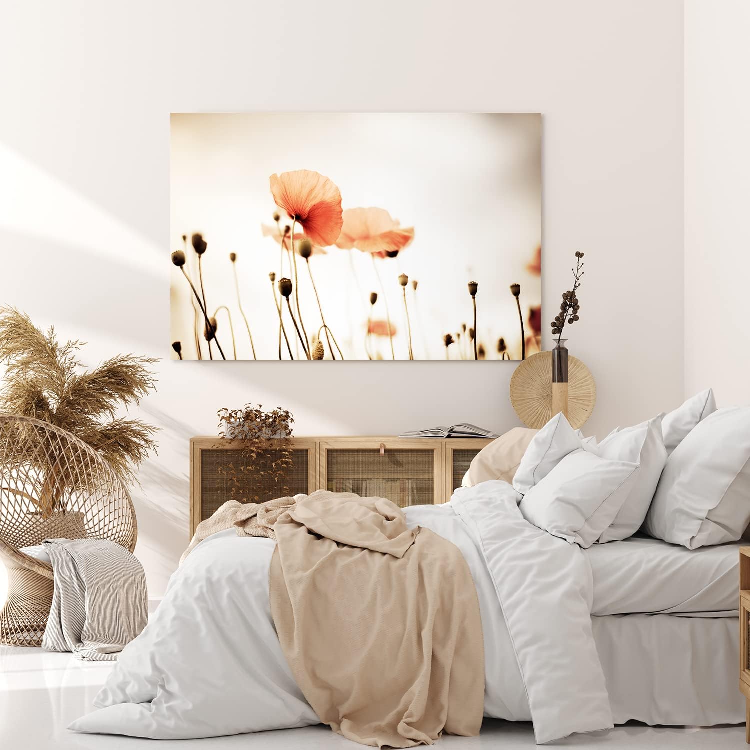 Paul Sinus Wandbild 120x80cm Wildblumen Feldblumen Mohn Kunstvoll Fotokunst