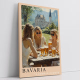 Paul Sinus Leinwandbild 40x60cm Leinwandbild Bavaria bayerische Sommeridylle Schloss Romantik Biergarten Alpen Lebensfreude traditionelle Eleganz