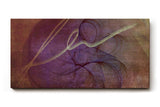 Sinus Art Wandbild 120x80cm Verschlungene Linien und violette Flächen auf texturierter brauner Basis