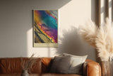 Paul Sinus Wandbild in 40x60cm The Color Flow – abstraktes Farbmotiv in leuchtenden Metallic-Tönen für moderne Raumgestaltung