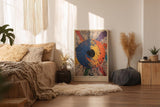Paul Sinus Wandbild in 40x60cm Spotlight Collision Abstrakte Farbexplosion mit zentralem Fokus