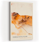 Paul Sinus Kunstdruck 40x60cm Terracotta Flow Abstrakt Malerei Mineralfarben Beige Braun Kunstwerk
