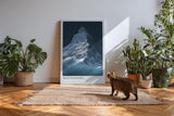 Paul Sinus Kunstdruck 40x60cm Matterhorn Schweiz mit nächtlicher Bergszenerie unter Sternenhimmel