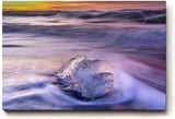 Sinus Art Wandbild 120x80cm Kristallklares Eis in kontrastreicher Flut – kraftvolle Komposition mit künstlerischem Charakter