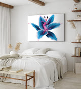 Paul Sinus Wandbild 120x80cm Orchidee Blume Blüte Blau Fotokunst Nahaufnahme