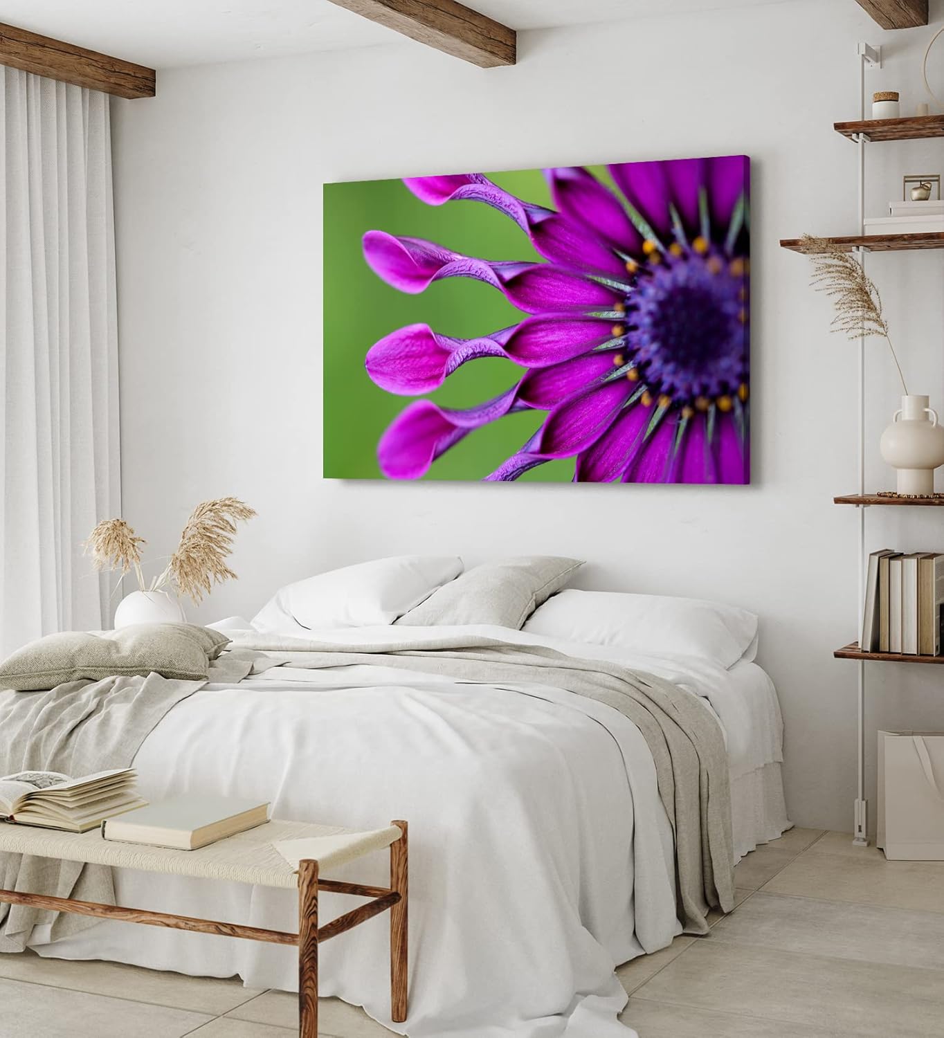 Paul Sinus Wandbild 120x80cm Blume Blüte Violett Kapkörbchen Sommer Nahaufnahme