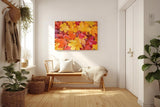 Sinus Art Wandbild 120x80cm Vielfältige Ahornblätter in leuchtenden Gelb- und Rottönen in Nahaufnahme