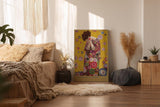 Paul Sinus Wandbild in 40x60cm The Golden Sorrow – ausdrucksstarkes Kunstmotiv im goldenen Mosaikstil für elegante Raumgestaltung