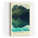 Paul Sinus Kunstdruck 40x60cm Norwegian Fjord mit Bergreflexion im klaren Wasser