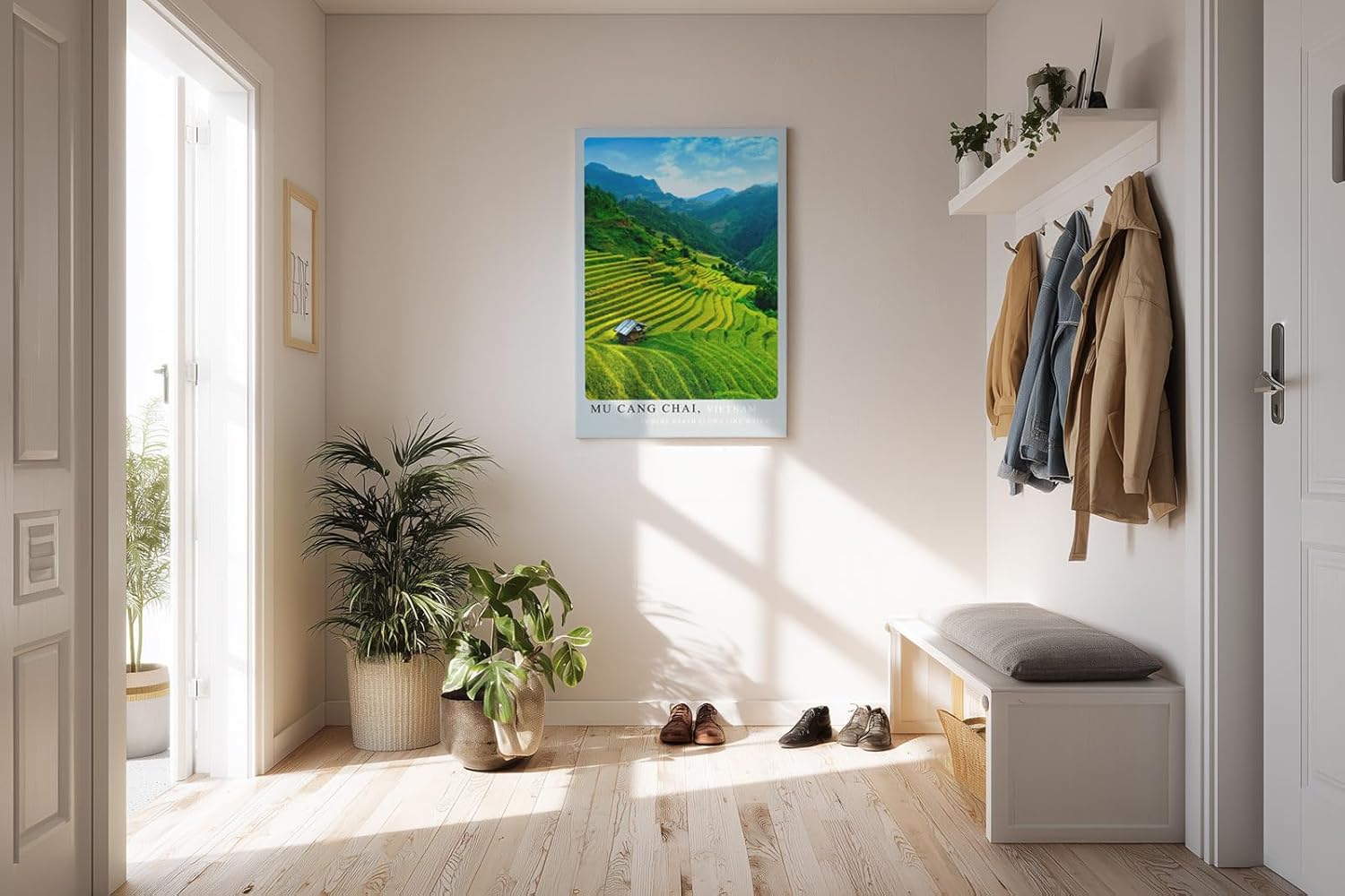 Paul Sinus Kunstdruck 40x60cm Mu Cang Chai – vietnamesische Reisterrassen im satten Grün