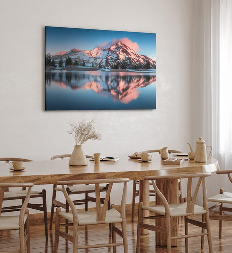 Paul Sinus Wandbild 120x80cm South Sister Berge USA Berggipfel See Natur Schneegipfel