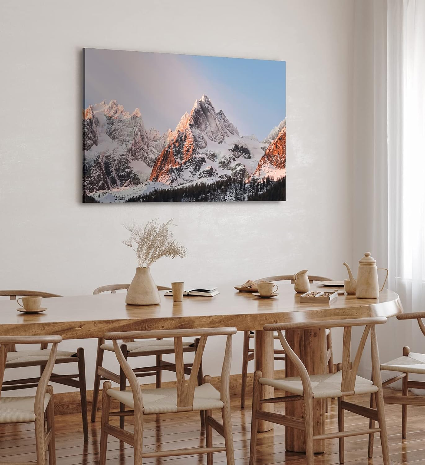 Paul Sinus Wandbild 120x80cm Alpen Gebirge Berge Gipfel Berggipfel Schneegipfel