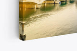 Paul Sinus Wandbild 120x80cm Paris Eiffelturm Kanal Frankreich Baumblüten