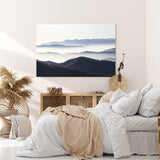 Paul Sinus Wandbild 120x80cm Berge Gebirge Bergkette Natur Nebel Landschaft