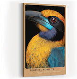 Paul Sinus Wandbild in 40x60cm Tropical Nobility – farbintensives Porträt eines exotischen Vogels für ausdrucksstarke Raumgestaltung