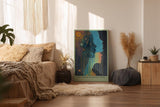 Paul Sinus Wandbild in 40x60cm The Inner Constellation – abstrakte Silhouetten mit kosmischen Mustern, spirituelle Kunst in intensiven Farbtönen