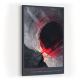 Paul Sinus Wandbild in 40x60cm The Red Impact – Dynamisches abstraktes Kunstwerk mit rotem Akzent und kreisförmiger Komposition