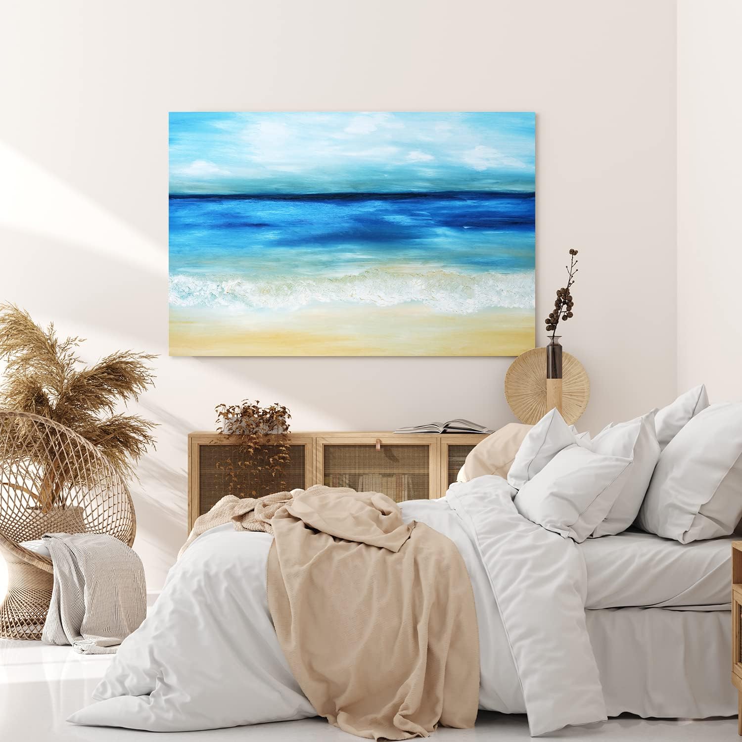 Paul Sinus Wandbild 120x80cm Meer Strand Horizont Himmel Abstrakt Wellen