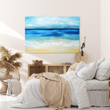 Paul Sinus Wandbild 120x80cm Meer Strand Horizont Himmel Abstrakt Wellen