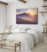 Paul Sinus Wandbild 120x80cm Berge Sonnenstrahl Berglandschaft Sonnenuntergang Gebirge