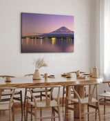 Paul Sinus Wandbild 120x80cm Japan Fuji Berg Vulkan Nachtlichter Küste