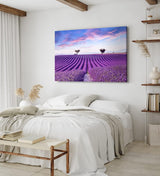 Paul Sinus Wandbild 120x80cm Lavendelfeld Lavendel Violett Landschaft Blumenfeld