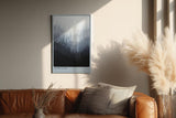 Paul Sinus Wandbild in 40x60cm Dusk Flow – Abstraktes Kunstwerk mit fließendem Farbverlauf von Schwarz zu Weiß