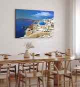 Paul Sinus Wandbild 120x80cm Santorini Mittelmeer Meer Blau weiße Häuser Griechenland